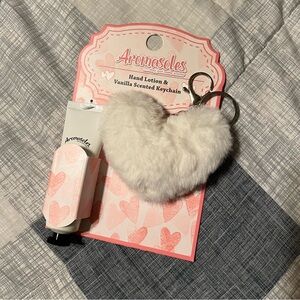 White Heart Keychain